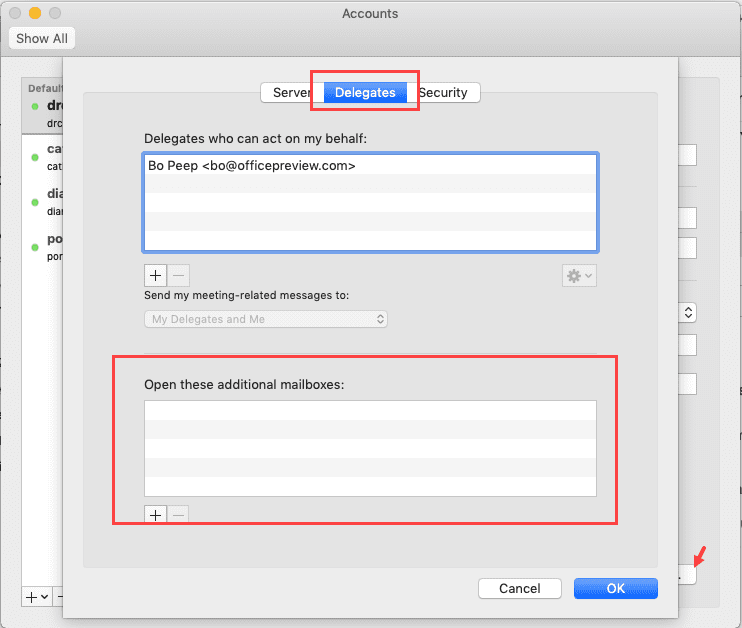 check my calendar permissions in outlook for mac